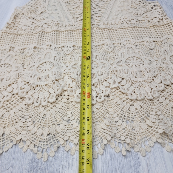 Noelle Knit Boho Chic Crocheted Top Size S/M - Picture 8 of 8